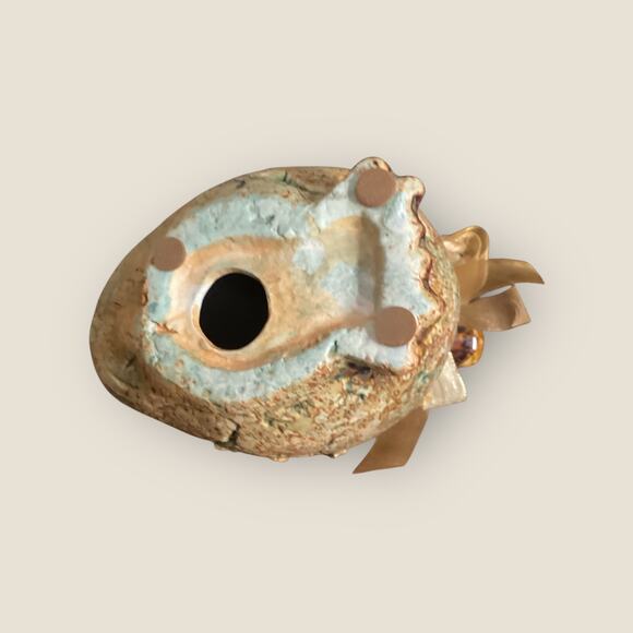 Vintage Pottery, Heavy Crackle Style Finish, French Athezza Duckling Duck - Picture 5 of 5